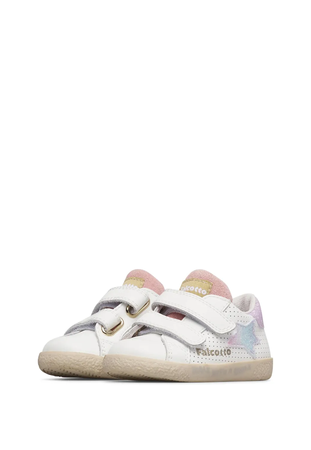 Falcotto Baskets Cuir Tissu Bébé Scratch