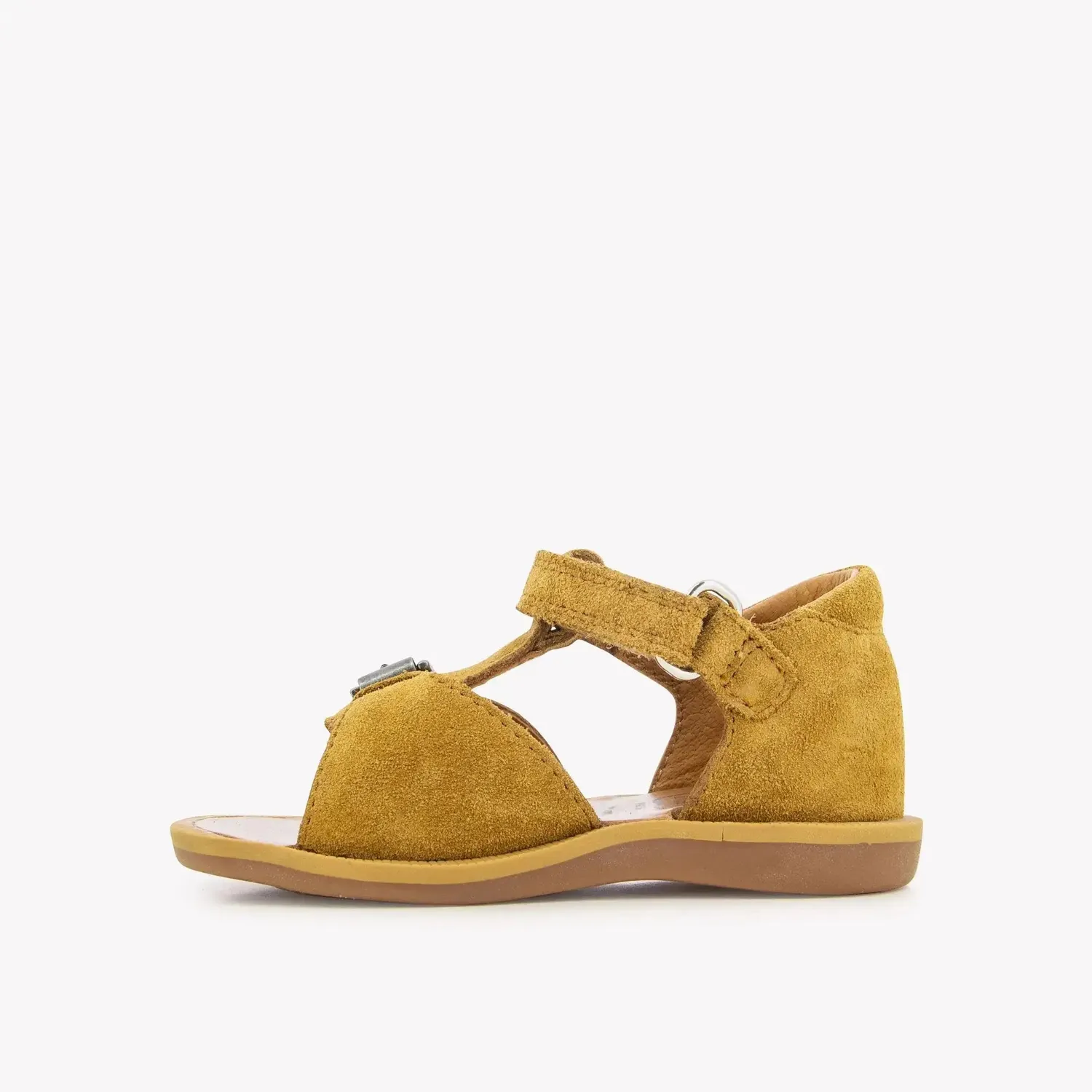 10is Poppy Easy Velours sandale camel réglable