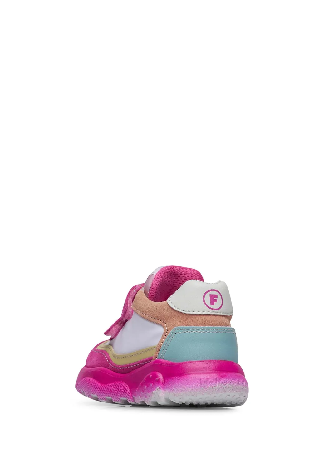 Falcotto baskets enfant cuir tissu double scratch