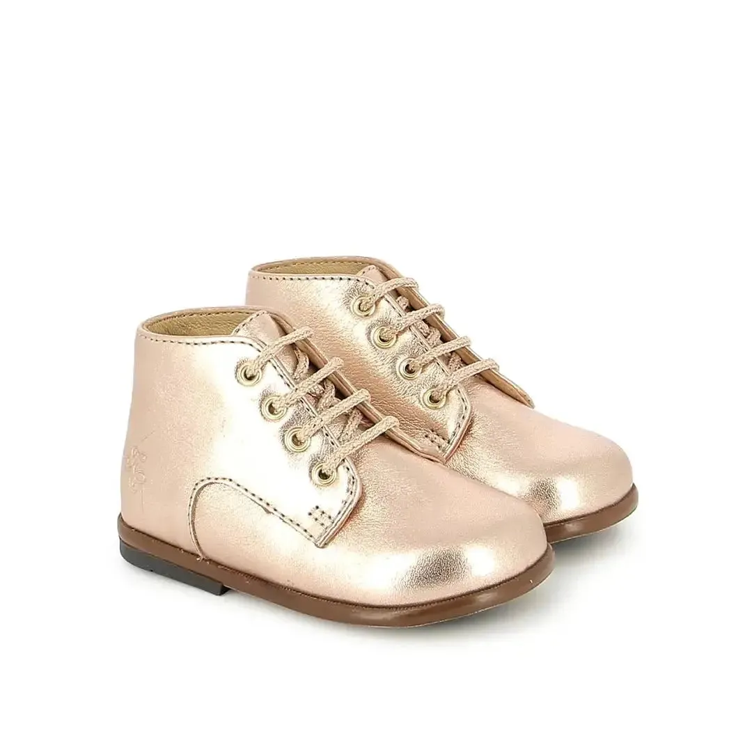 10is TC 1 DERBY chaussures premiers pas Copper cuir métallisé