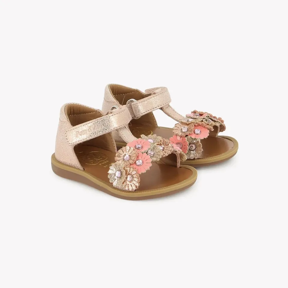 10is Poppy Strass Flowers sandales premiers pas fille