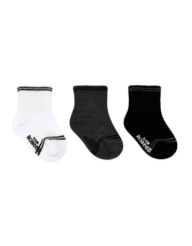 Robeez Goes with Everything chaussettes bébé lot 3 unies