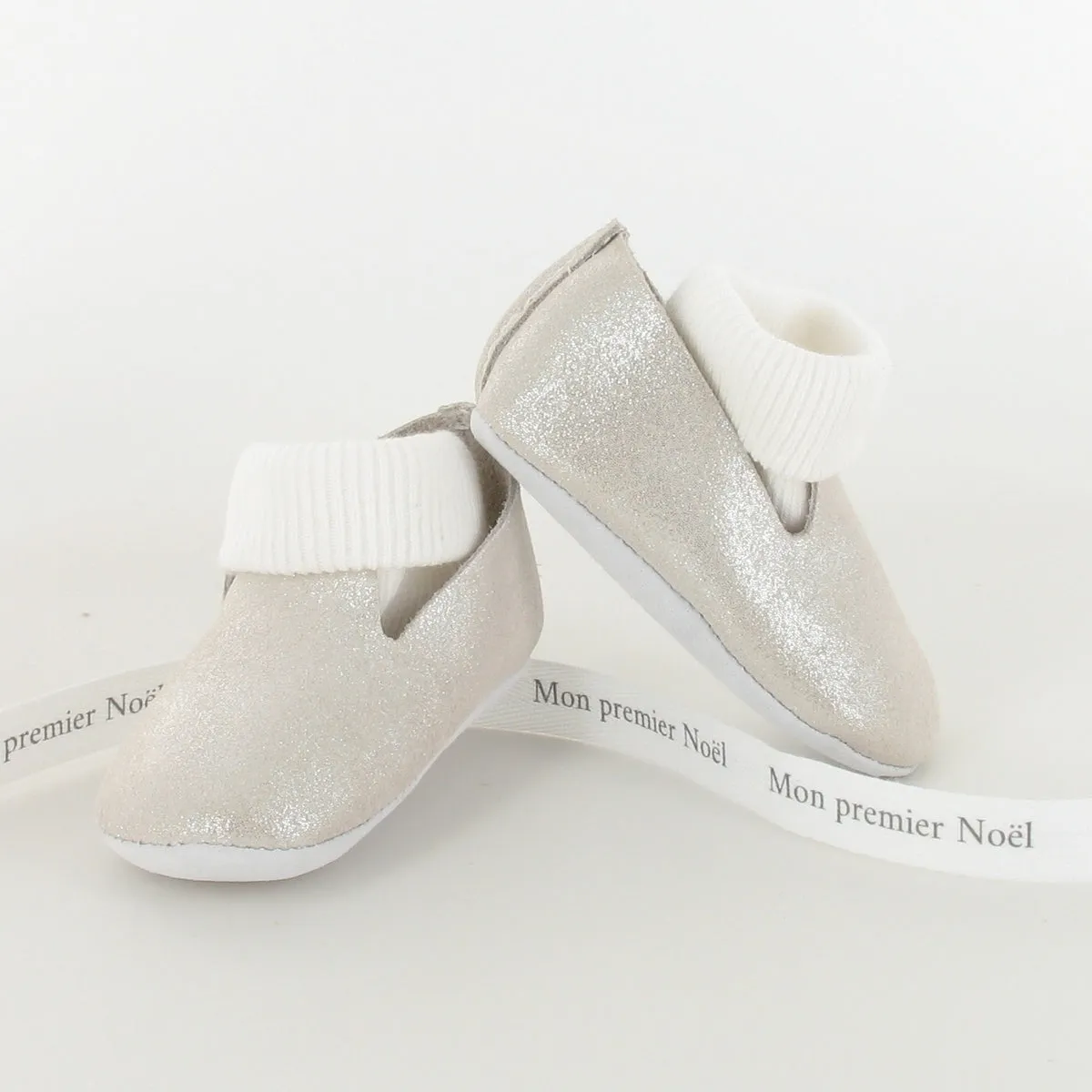 Le Petit Fils du Cordonnier Dodou chausson bébé chaussette pailletée