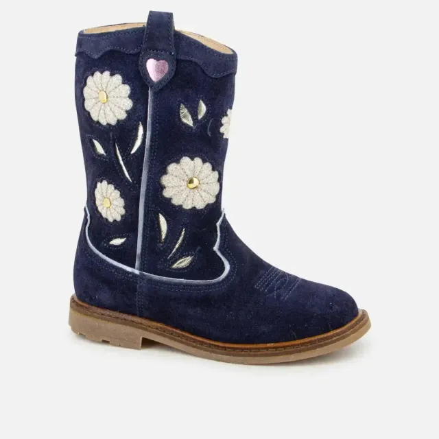 10is Sister Wendy Flo boots marine fleuri fille