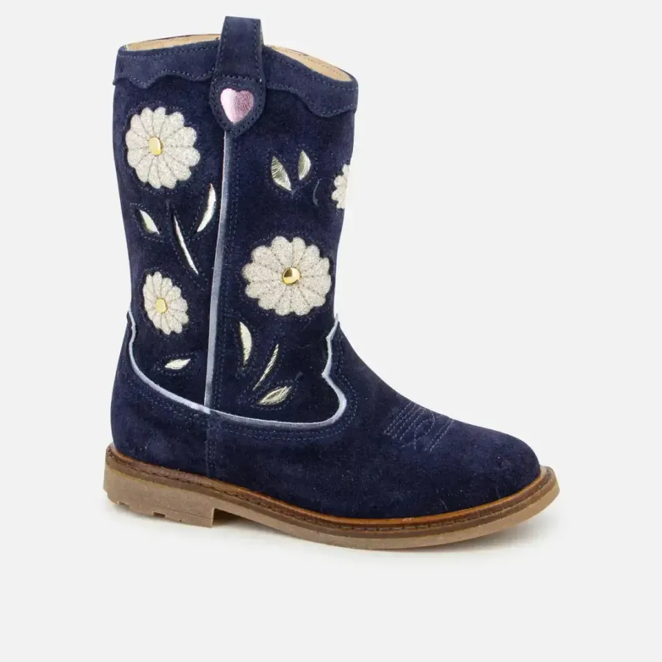 10is Sister Wendy Flo boots marine fleuri fille
