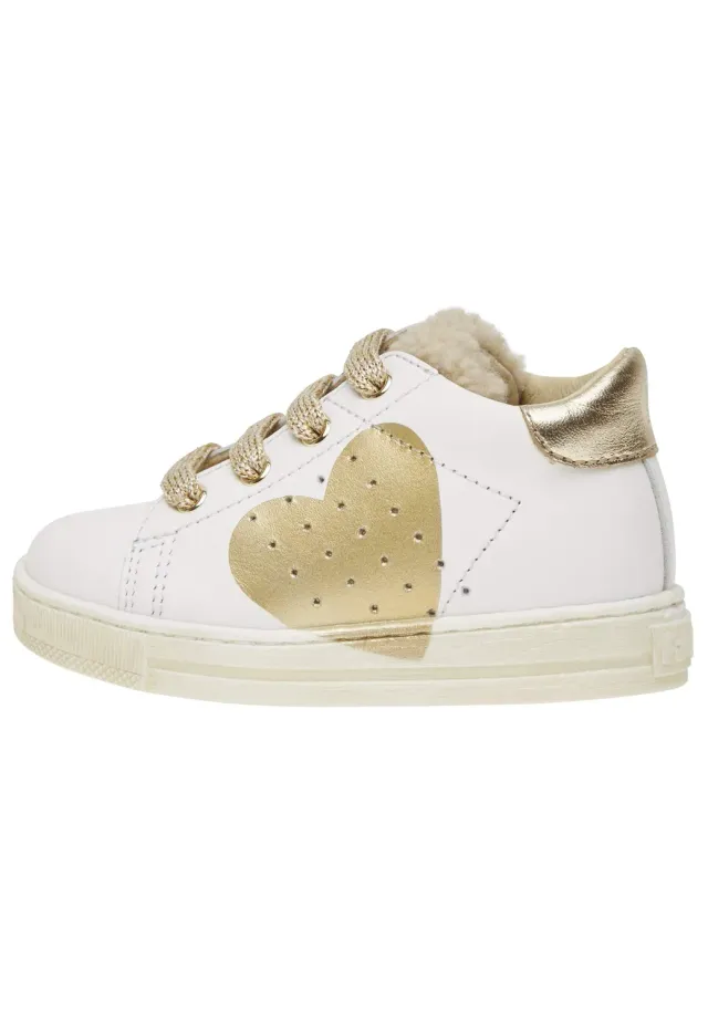 Falcotto Heart sneakers basses fille cuir blanc