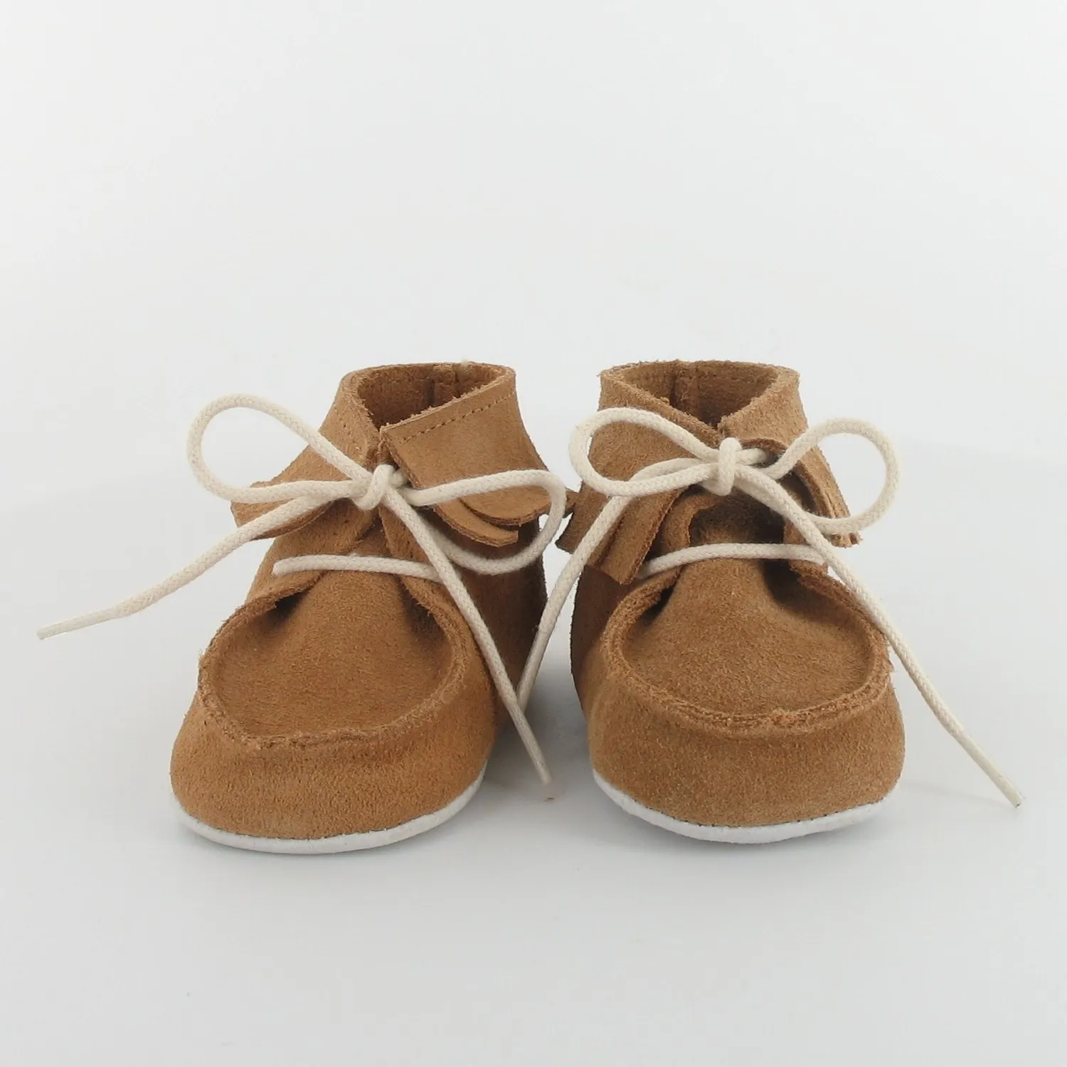 Le Petit Fils du Cordonnier Dolmen chausson bébé cuir à franges