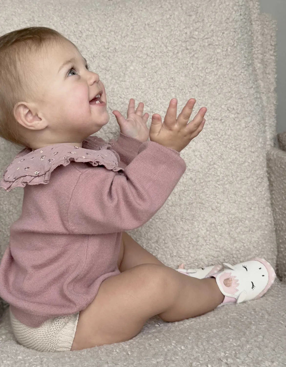 Robeez Soft Soles Evie chaussons bébé blanc licorne cuir