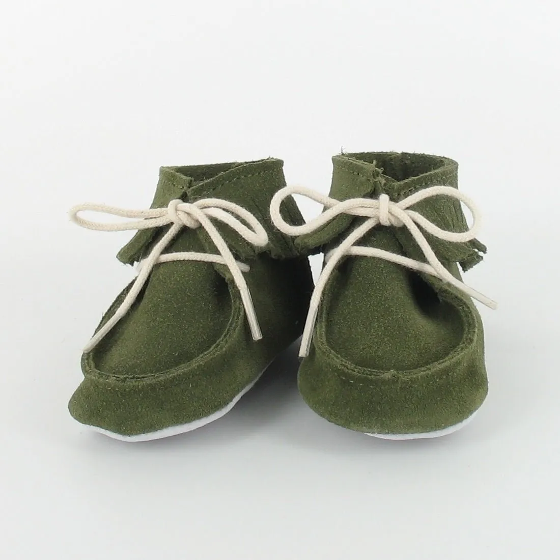 Le Petit Fils du Cordonnier Dolmen chausson bébé cuir à franges