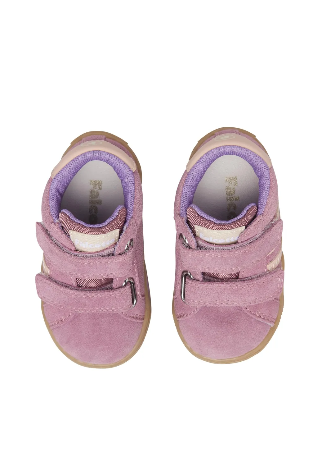 Falcotto Baskets Cuir Suède Enfant Scratch Léger