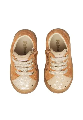 Falcotto baskets enfant suède coeurs zip lacets