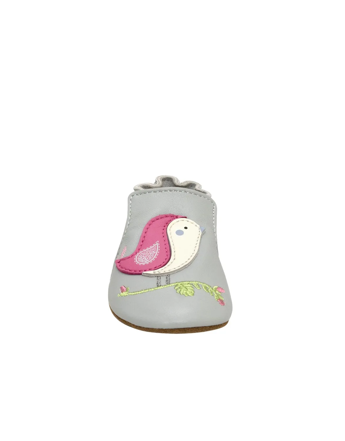 Robeez Soft Soles Bird Buddies chaussons bébé gris oiseaux