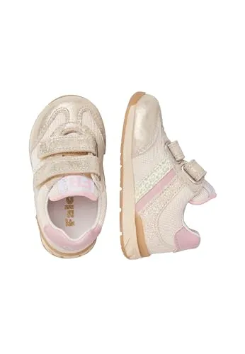 Falcotto baskets enfant cuir tissu paillettes scratch