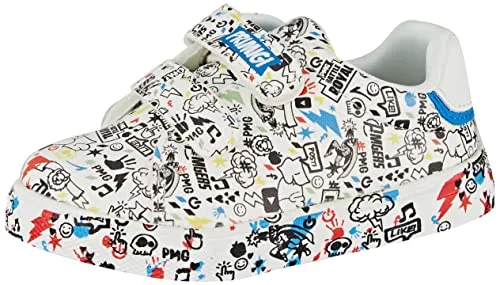 Primigi Lux baskets enfant blanc bleu semelle souple