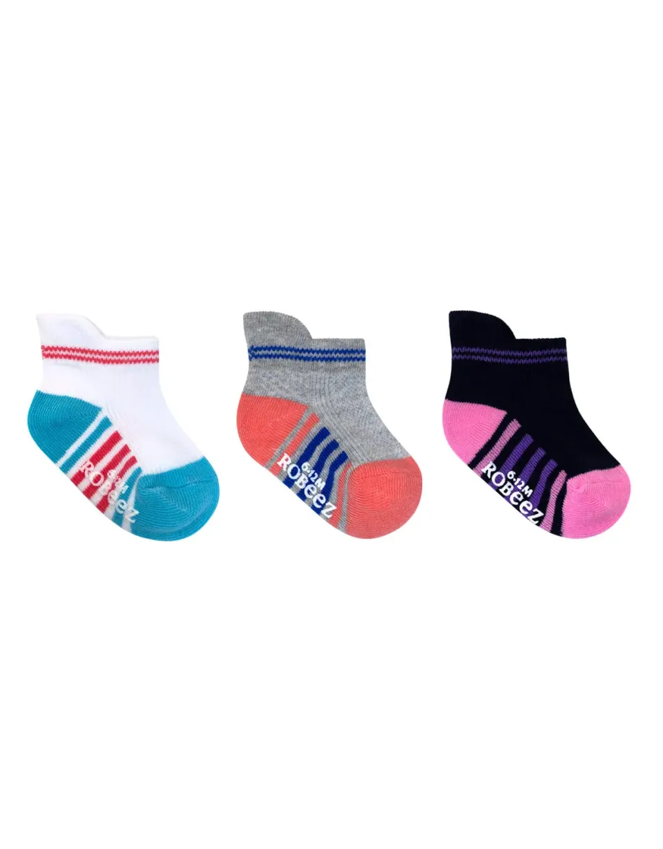 Robeez Sky Athletic chaussettes bébé 3 paires quarter sport