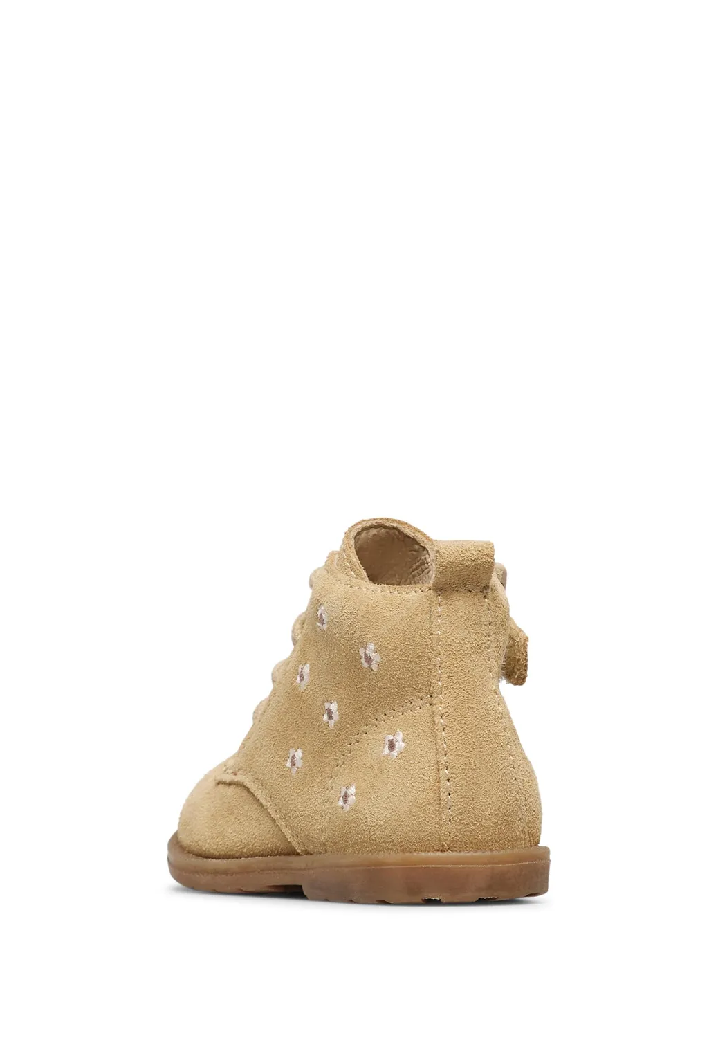 FALCOTTO Bottines en suède avec lacets et fermeture éclair