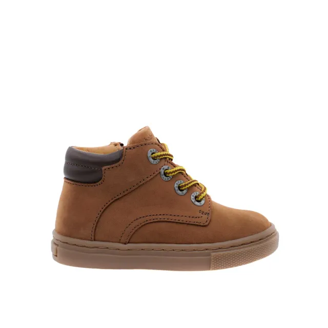 Babybotte Archie chaussure lacets premiers pas nubuck cognac