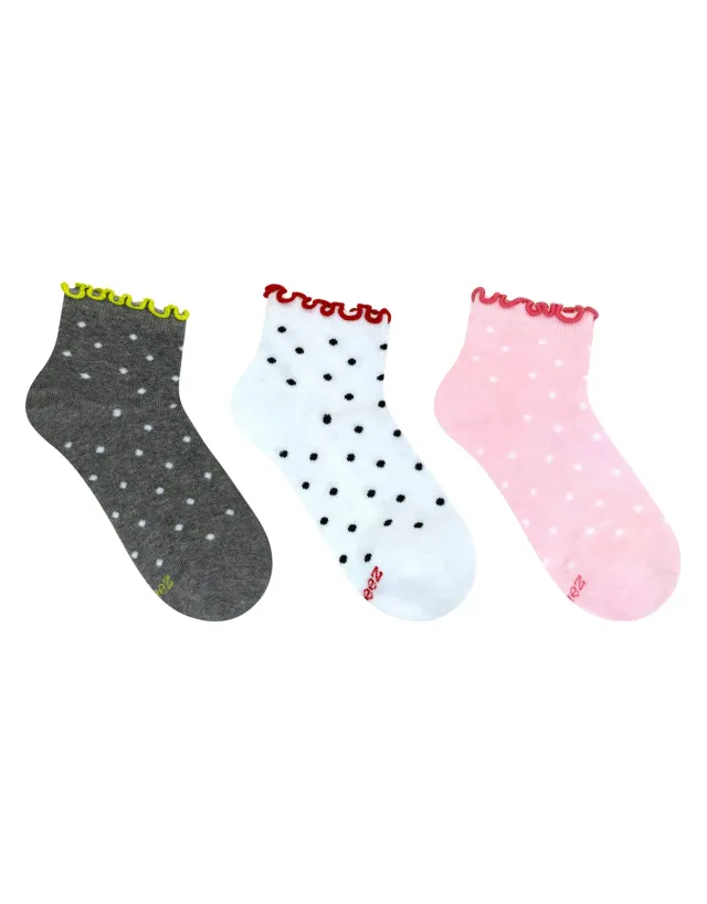 Robeez Ditsy Dot Ruffle socquettes enfant lot de 3 fille