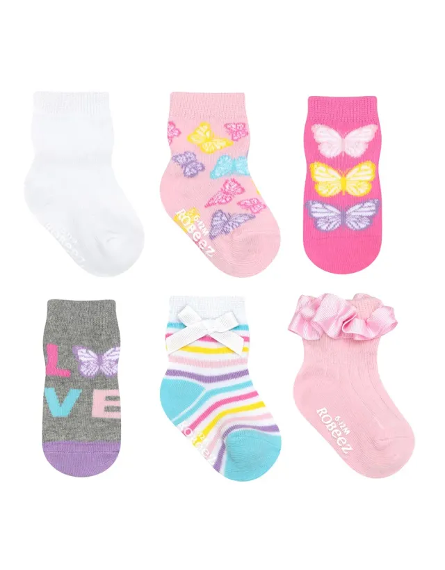 Robeez Lovely Butterflies chaussettes bébé lot 6 papillon